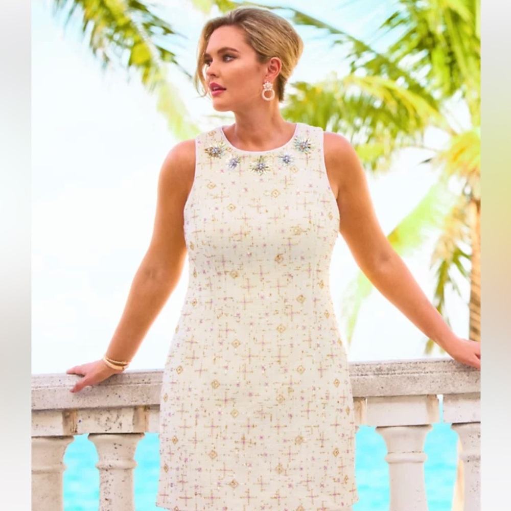 Lilly Pulitzer Augustus Beaded Boucle Shift Dress